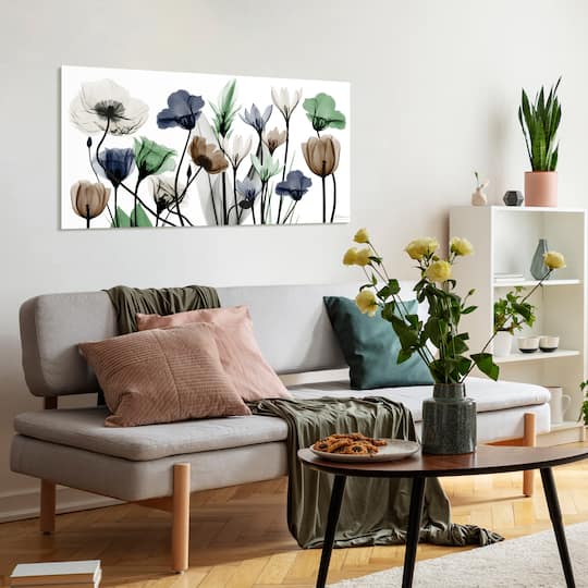 Empire Art Direct 24" x 48" Floral Landscape Frameless Free Floating Printed Tempered Glass Wall Art